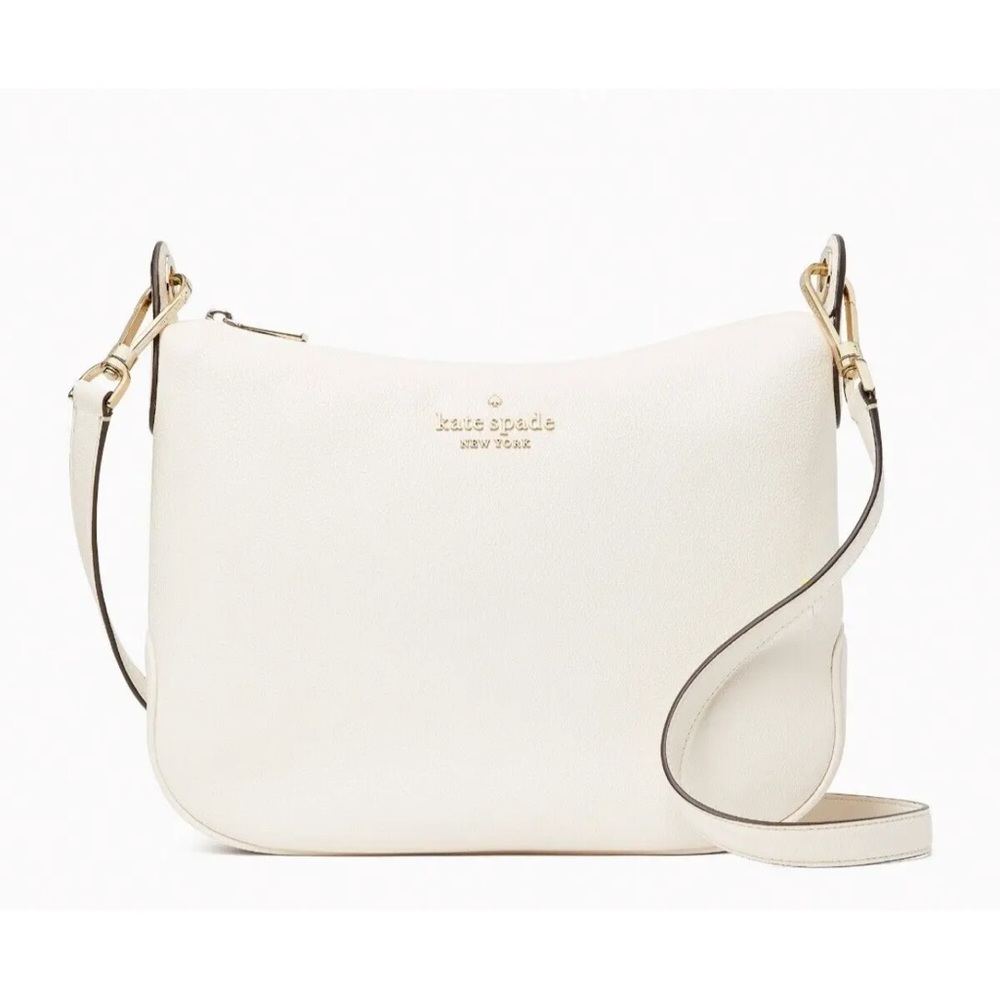 New Kate Spade Rosie Large Crossbody Pebbled Leather Parchment - Picture 3 of 16